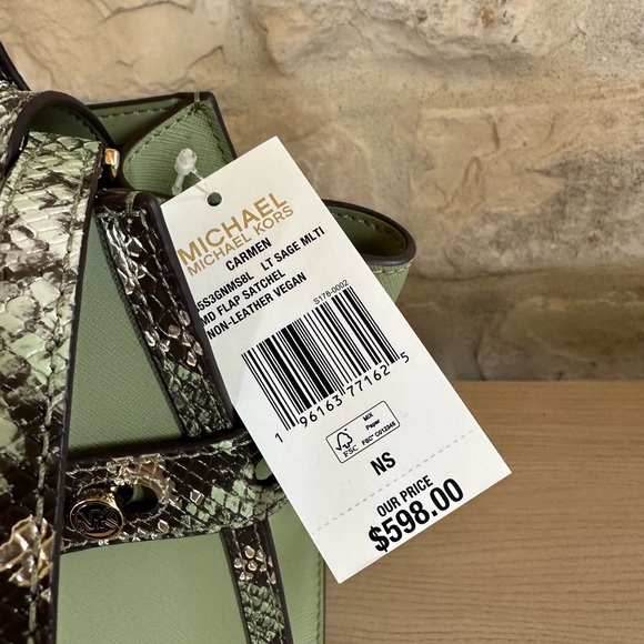 Michael Kors Carmen Exotic leather satchel handbag&wallet set NWT authentic - Picture 6 of 14